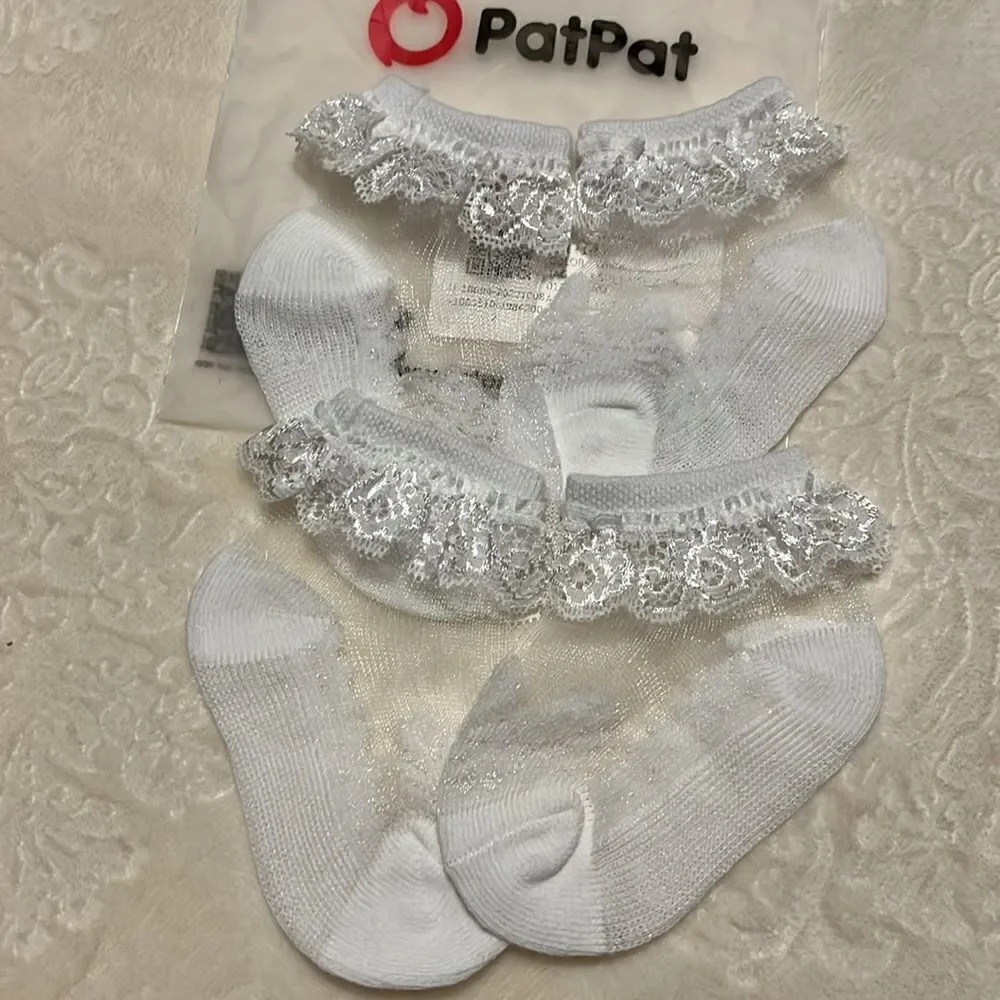 BABY / TODDLER SOLID LACE BREATHABLE SOCKS